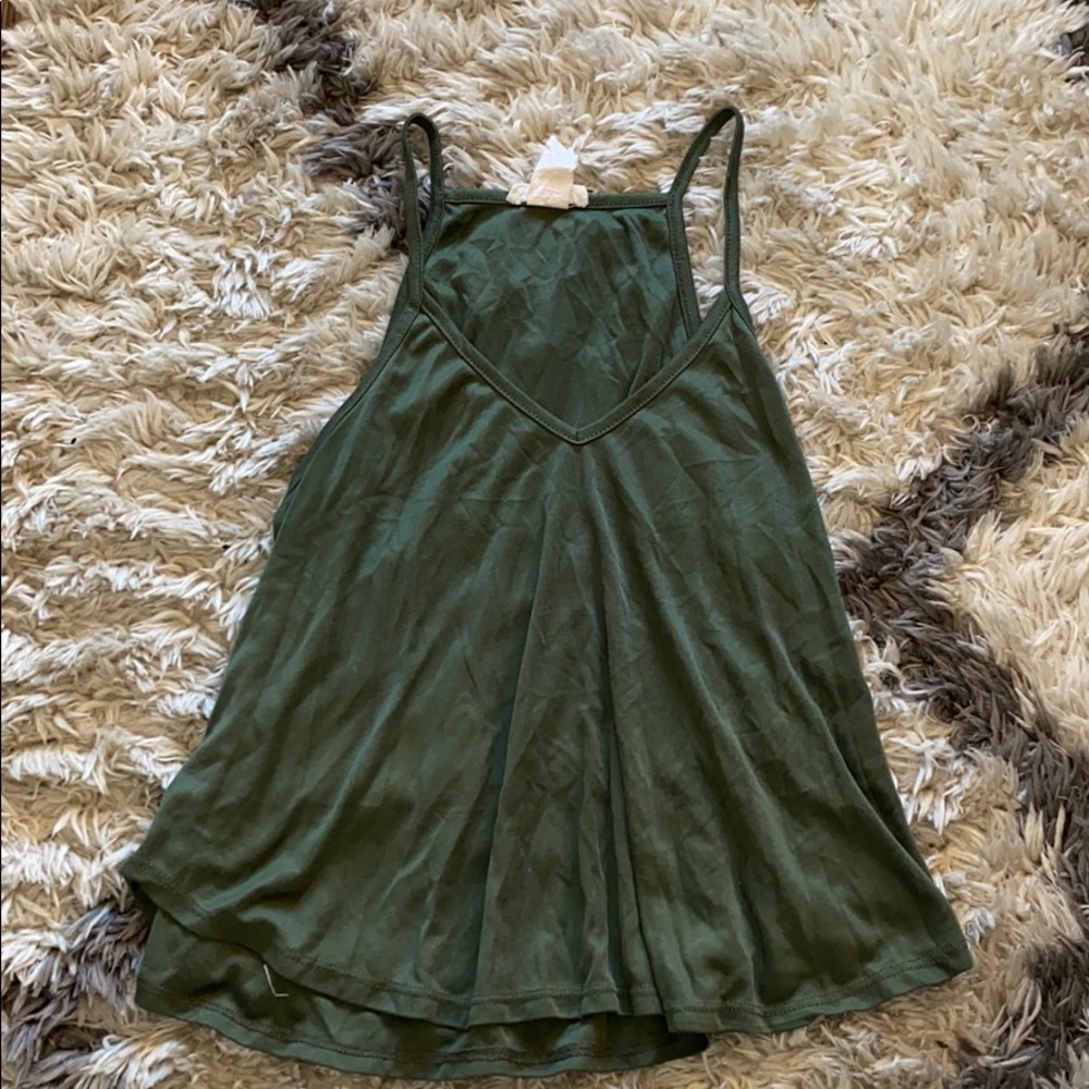 Green Flowy Tank Top